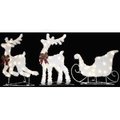 Santas Forest TINSEL DEER AND SLEIGH SET 56601